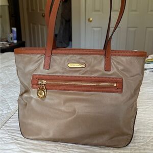 Michael Kors Brown and Tan Tote Bag